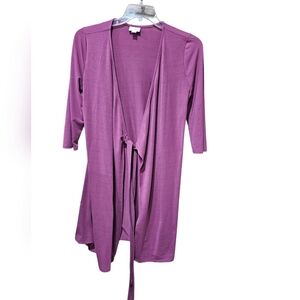 Women's‎ Purple Lularoe Long Tie Cardigan Size Small
